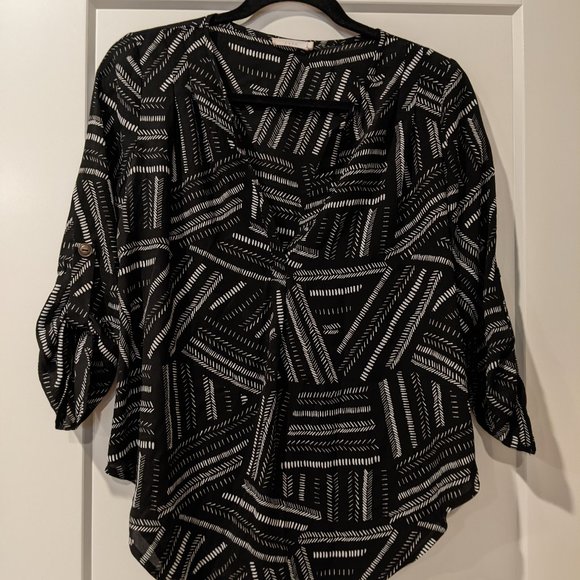 LUSH Geometric Blouse, Small - Picture 1 of 3